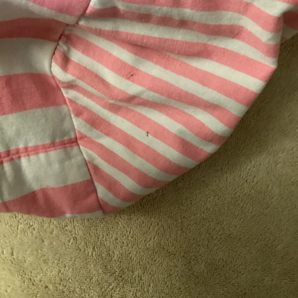 🌞 VICTORIA’S SECRET Pink and White striped REVERSIBLE Bag Tote Hobo Purse